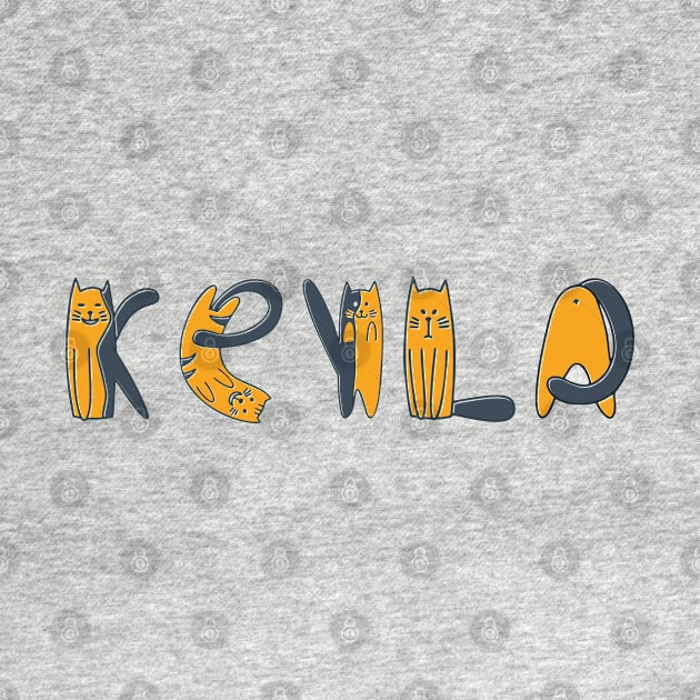 Keyla | Girl Name | Cat Lover | Cat Illustration by LisaLiza